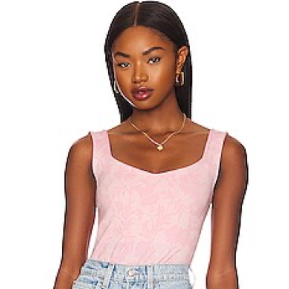 Free People Printed Clean Lines Bodysuit